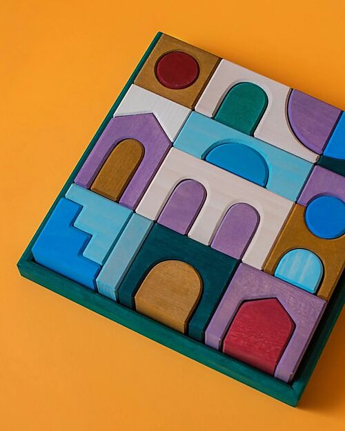 Grimm's Small Building Set Floor - Multicolor - 1+ years Wooden Blocks and Construction Sets