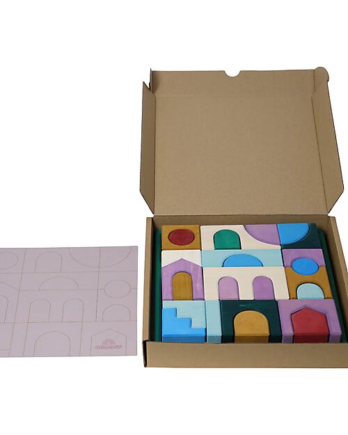 Grimm's Small Building Set Floor - Multicolor - 1+ years Wooden Blocks and Construction Sets