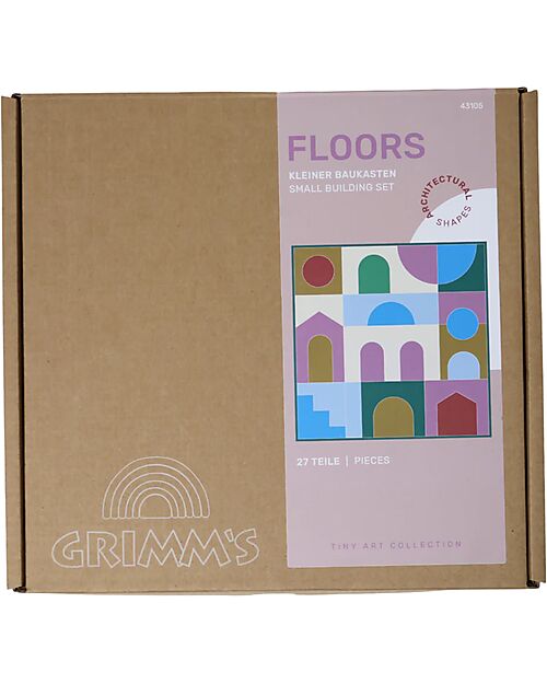 Grimm's Small Building Set Floor - Multicolor - 1+ years Wooden Blocks and Construction Sets