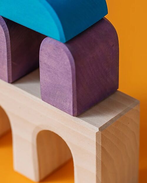 Grimm's Small Building Set Floor - Multicolor - 1+ years Wooden Blocks and Construction Sets