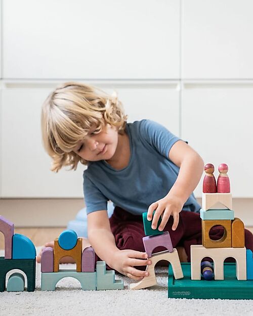 Grimm's Small Building Set Floor - Multicolor - 1+ years Wooden Blocks and Construction Sets