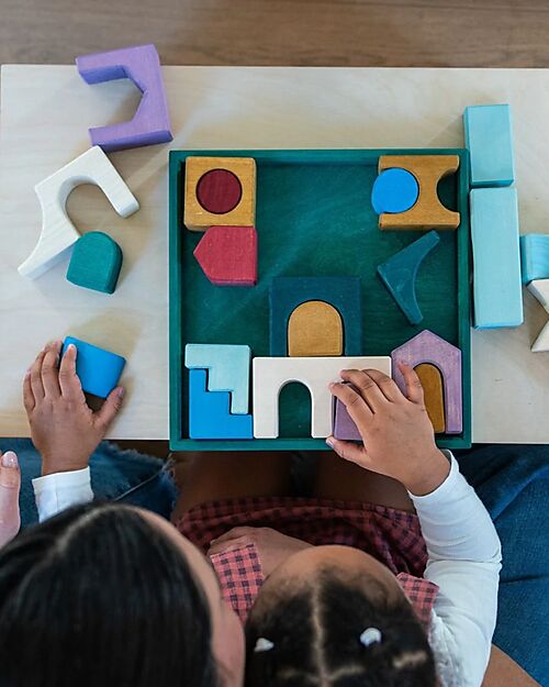 Grimm's Small Building Set Floor - Multicolor - 1+ years Wooden Blocks and Construction Sets