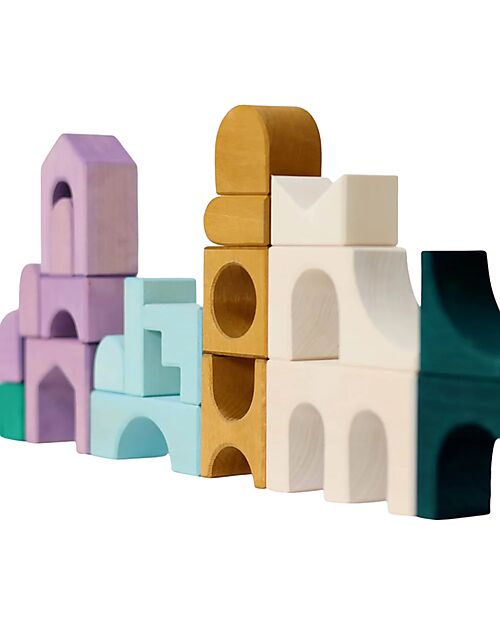Grimm's Small Building Set Floor - Multicolor - 1+ years Wooden Blocks and Construction Sets