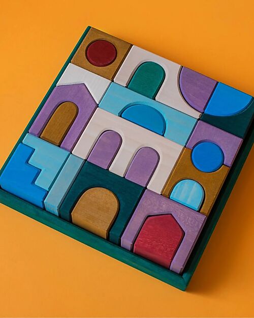 Grimm's Small Building Set Floor - Multicolor - 1+ years Wooden Blocks and Construction Sets