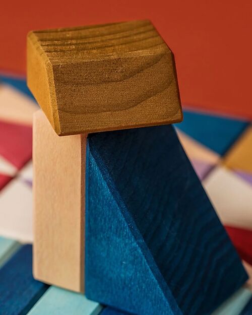 Grimm's Small Building Set Rhythm - Multicolor - 1+ years Wooden Blocks and Construction Sets