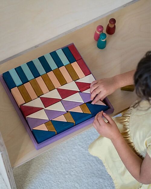 Grimm's Small Building Set Rhythm - Multicolor - 1+ years Wooden Blocks and Construction Sets