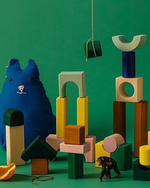 Grimm's Small Bulding Set Movement - Multicolor - 1+ years Wooden Blocks and Construction Sets