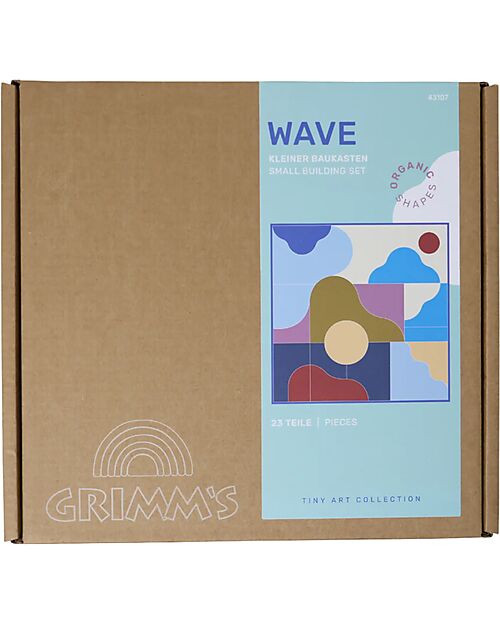 Grimm's Small Bulding Set Wave - Multicolor - 1+ years Wooden Blocks and Construction Sets