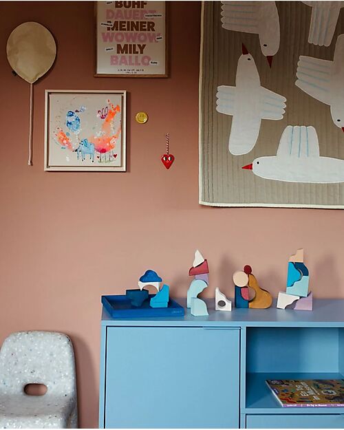 Grimm's Small Bulding Set Wave - Multicolor - 1+ years Wooden Blocks and Construction Sets