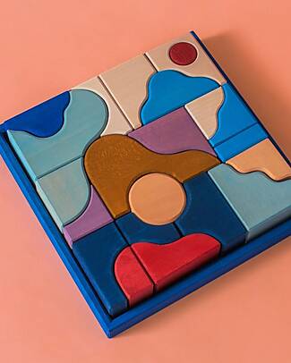 Grimm's Small Bulding Set Wave - Multicolor - 1+ years Wooden Blocks and Construction Sets