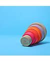 Grimm's Small Conical Tower - Neon Pink - Includes 5 Rings Montessori Toys