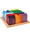 Grimm's Small Houses Building Set - 15 pieces -  Original, educational, fun! Wooden Blocks and Construction Sets
