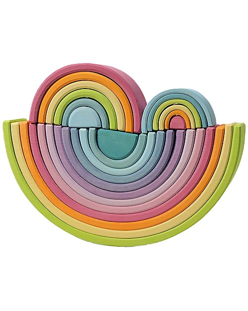 Grimm's Small Rainbow Pastell - Pastel Colors - 6 pieces Montessori Toys