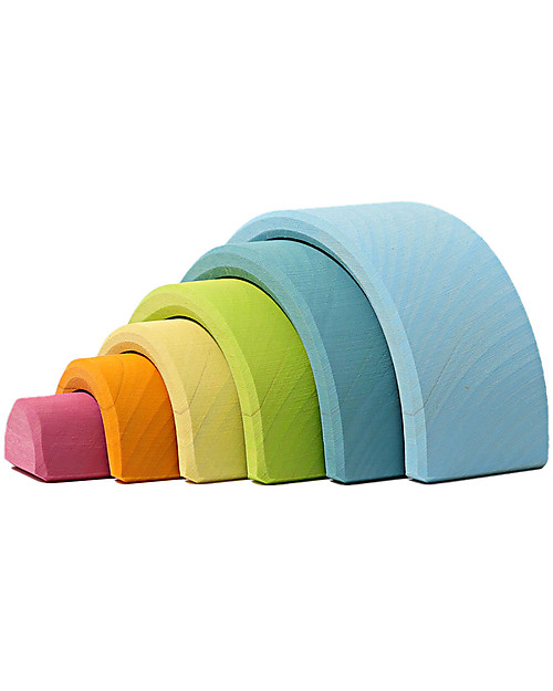 Grimm's Small Rainbow Pastell - Pastel Colors - 6 pieces Montessori Toys
