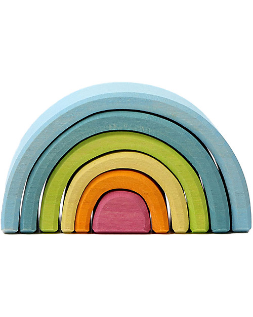 Grimm's Small Rainbow Pastell - Pastel Colors - 6 pieces Montessori Toys
