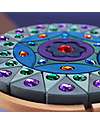 Grimm's Small Sparkling Mandala Set - Blue and Purple - FSC Linden Wood Montessori Toys