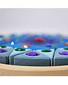 Grimm's Small Sparkling Mandala Set - Blue and Purple - FSC Linden Wood Montessori Toys