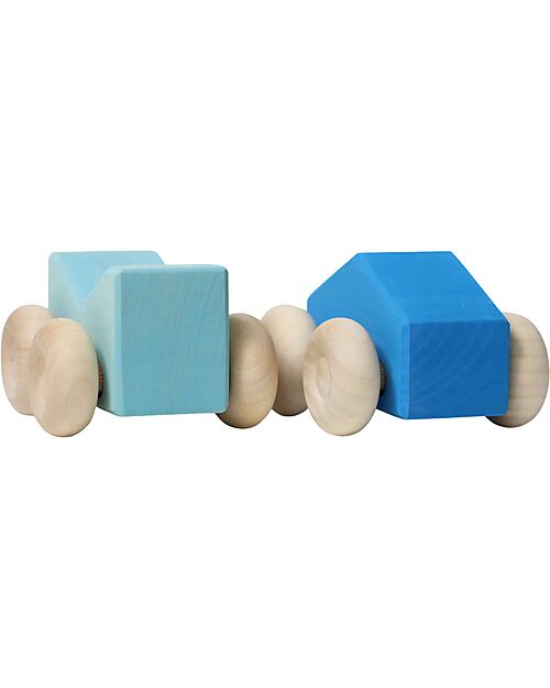 Grimm's Stacking Cars - Blue - Maple Wood - 0+ year Montessori Toys