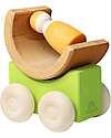 Grimm's Stacking Cars - Green - Maple Wood - 0+ year Montessori Toys