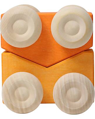 Grimm's Stacking Cars - Orange - Maple Wood - 0+ year Montessori Toys