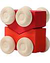 Grimm's Stacking Cars - Red - Maple Wood - 0+ year Montessori Toys