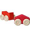 Grimm's Stacking Cars - Red - Maple Wood - 0+ year Montessori Toys