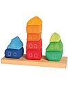 Grimm's Stacking Game Fairy Tale Village - 10 pieces - Original, educational, fun! Wooden Blocks and Construction Sets