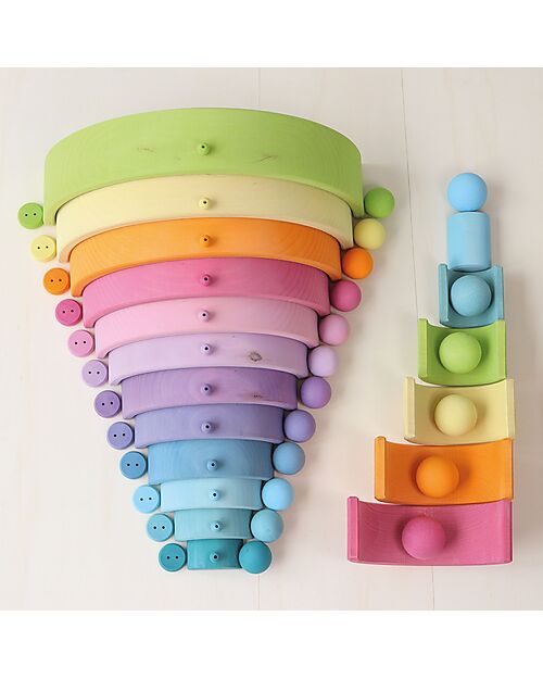 Grimm's Wooden Balls - Pastel - Set of 6 Montessori Toys