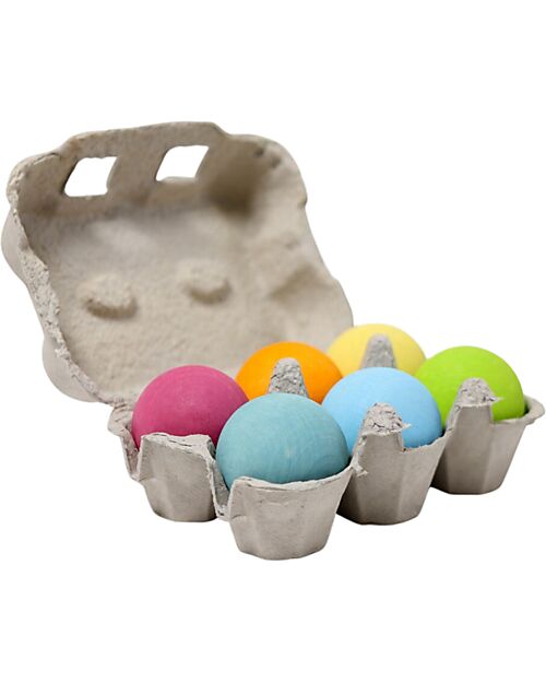 Grimm's Wooden Balls - Pastel - Set of 6 Montessori Toys