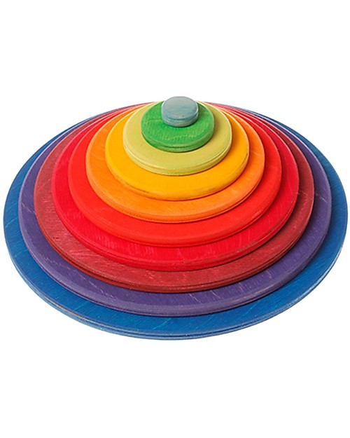 Grimm's Wooden Concentric Circles and Rings - 20 pieces Montessori Toys