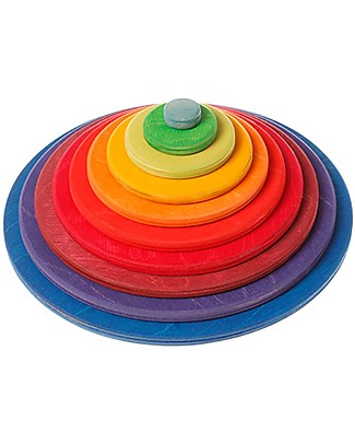 Grimm's Wooden Concentric Circles and Rings - 20 pieces Wooden Blocks & Construction Sets
