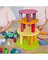 Grimm's Wooden Concentric Circles and Rings - Pastel - 20 pieces Montessori Toys