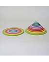 Grimm's Wooden Concentric Circles and Rings - Pastel - 20 pieces Montessori Toys