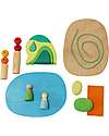 Grimm's Wooden Educational Game - Small World Play In the Woods - 19 Pieces Montessori Toys