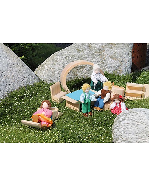 Grimm's Wooden Mobile Home, Natural Wooden Stacking Toys
