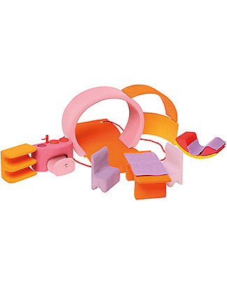 Grimm's Wooden Mobile Home, Pink-orange Wooden Blocks & Construction Sets