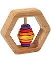 Grimm's Wooden Rattle Hexogonal Montessori Toys
