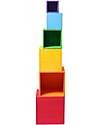 Grimm's Wooden Square Multi-Purpose Game Set - Rainbow - 6 Pieces Montessori Toys