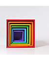 Grimm's Wooden Square Multi-Purpose Game Set - Rainbow - 6 Pieces Montessori Toys