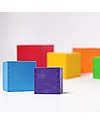 Grimm's Wooden Square Multi-Purpose Game Set - Rainbow - 6 Pieces Montessori Toys