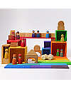 Grimm's Wooden Square Multi-Purpose Game Set - Rainbow - 6 Pieces Montessori Toys
