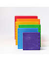 Grimm's Wooden Square Multi-Purpose Game Set - Rainbow - 6 Pieces Montessori Toys