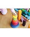 Grimm's Wooden Stacking Toy Large Conical Tower - Includes 11 colourful rings! Wooden Stacking Toys