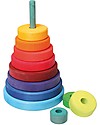 Grimm's Wooden Stacking Toy Large Conical Tower - Includes 11 colourful rings! Wooden Stacking Toys