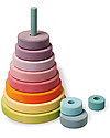 Grimm's Wooden Stacking Toy Large Conical Tower - Includes 11 pastel colors rings! Wooden Stacking Toys