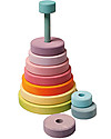 Grimm's Wooden Stacking Toy Large Conical Tower - Includes 11 pastel colors rings! Wooden Stacking Toys