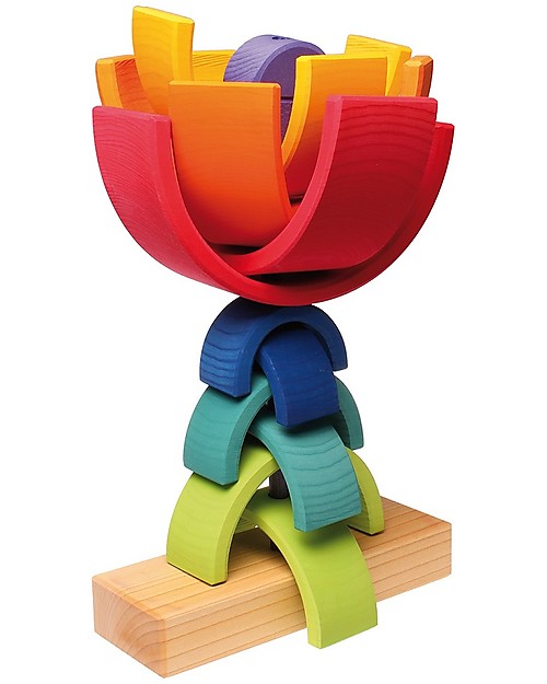 rainbow wooden stacking toy