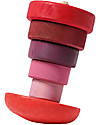 Grimm's Wooden Stacking Toy Small Conical Tower - Includes 6 Pink rings! Montessori Toys