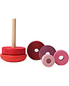 Grimm's Wooden Stacking Toy Small Conical Tower - Includes 6 Pink rings! Montessori Toys