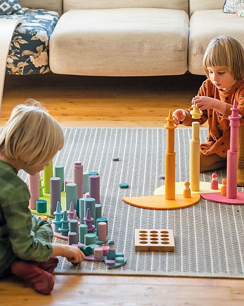 Grimm's Wooden Toy Large Semicircles Rainbowcolours - 12 pieces Montessori Toys